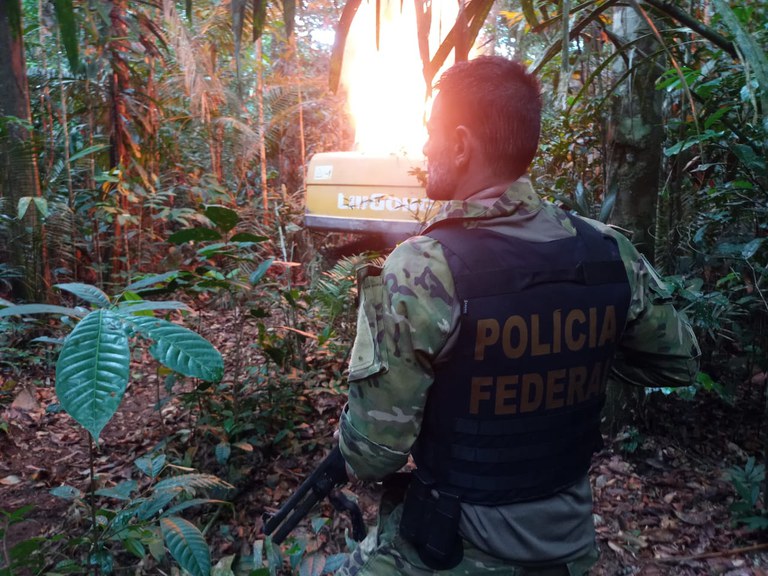 PF e ICMBio combatem garimpo ilegal de ouro em área de proteção ambiental