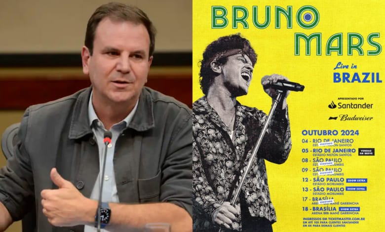 Após gastar R$60 milhões com Madonna, Eduardo Paes não aceita Bruno Mars no Rio de Janeiro