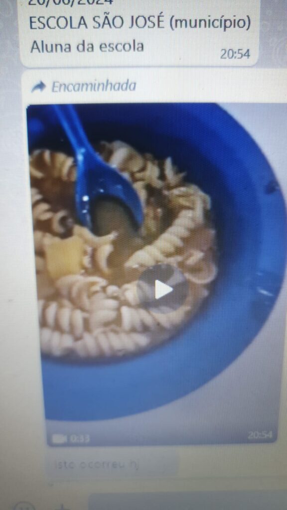 Sopa da merenda das crianças estava recheada com larvas e cabelos em Santa Luzia do Pará