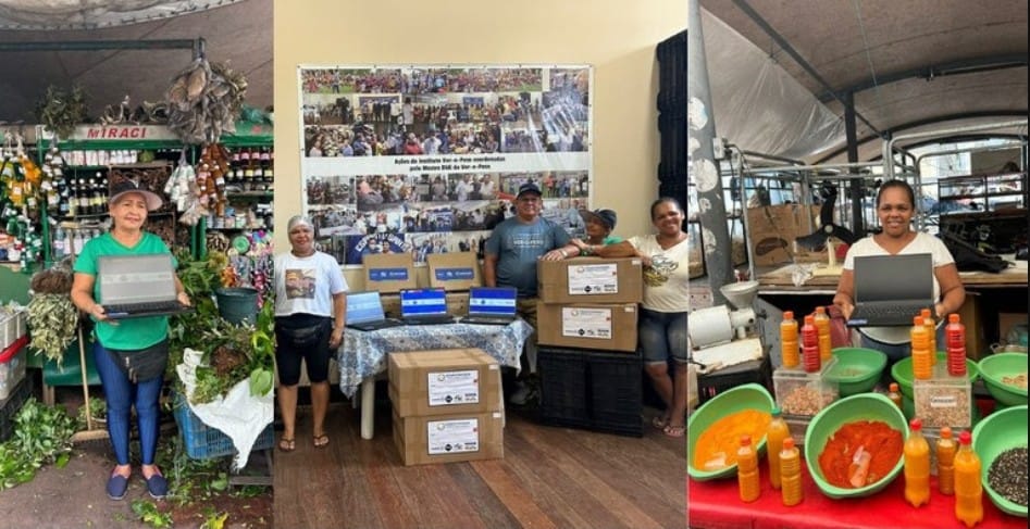 Ministério das Comunicações entrega computadores para feirantes do Mercado Ver-o-Peso, em Belém