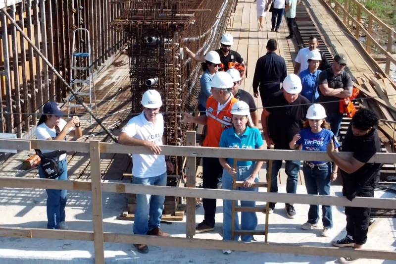 Helder Barbalho e Hana Ghassan vistoriam obras da 2ª ponte Icoaraci-Outeiro