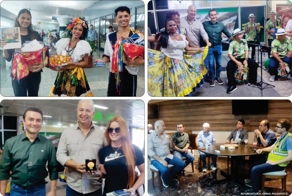 Ministro do Turismo recebe passageiros que marcam recorde de movimentação no Aeroporto de Belém em 2024