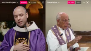 Live de Frei Gilson reúne 60 vezes mais pessoas que a de padre Julio Lancellotti