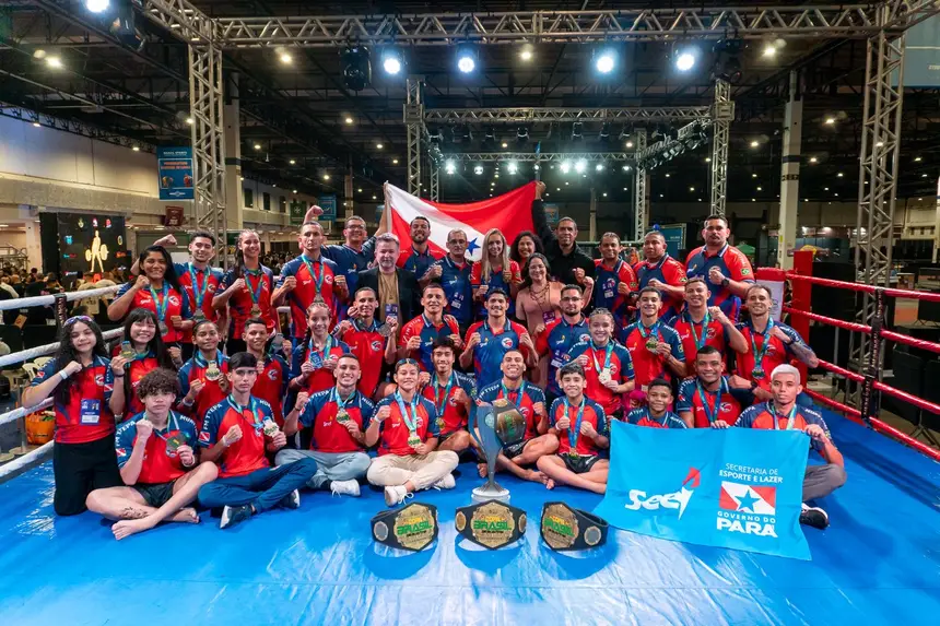 Paraenses conquistam 23 medalhas, cinturões e troféu por equipe na Copa Brasil de Muay Thai