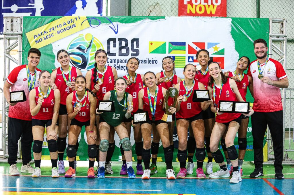 Pará se sagra campeão brasileiro de vôlei feminino Sub-16 da segunda divisão