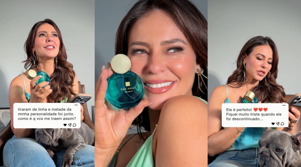 Retorno triunfal! Avon relança Far Away Infinity com endosso de Paolla Oliveira