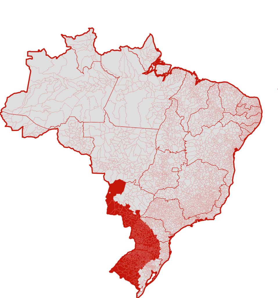 Tempestades com vento de 100 km/h podem atingir cidades de MS, SC, PR e RS neste domingo; veja lista