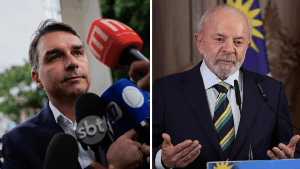 Simulação de 2º turno: Pesquisa mostra empate de Flávio e Lula