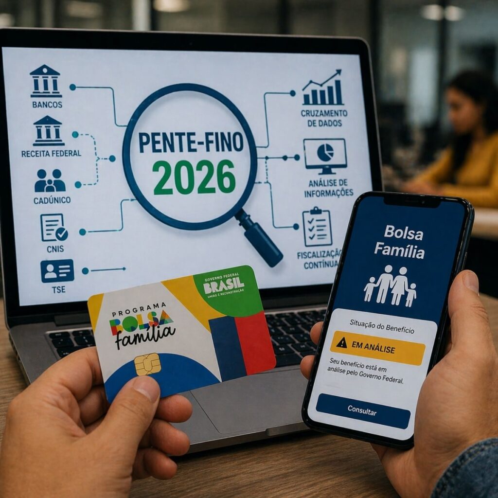 Novo pente-fino do Bolsa Família em 2026 usa cruzamento contínuo de dados bancários e governamentais e cinco tipos de beneficiários estão na mira imediata dos bloqueios automáticos do governo federal