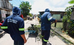 Mais de 500 trabalhadores atuam no combate aos alagamentos em Belém