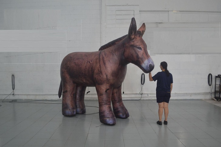 Salvador é ocupada por jumento inflável em ato por lei nacional contra o abate