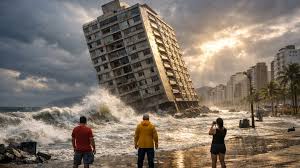 Cidade brasileira é invadida pelo mar, prédios estão tortos e solução pode custar R$ 200 milhões