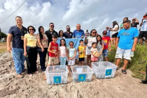 Soltura de quelônios marca aniversário de Cachoeira do Arari e reforça preservação ambiental no Marajó