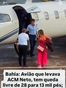 Susto no ar: avião com ACM Neto faz pouso de emergência após perda de altitude