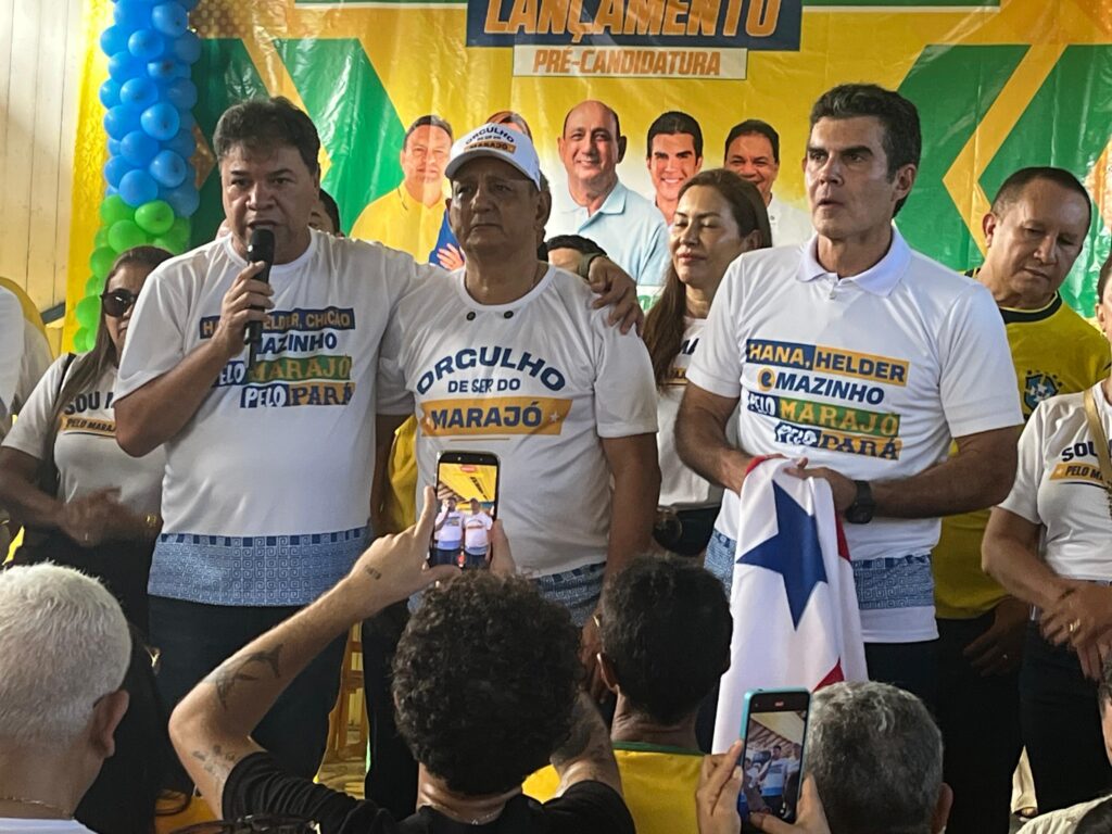 Ex-prefeito Mazinho Salomão, Helder Barbalho e Chicão anunciam em Afuá suas pré-candidaturas