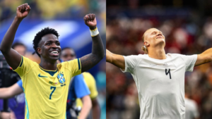Quem é mais decisivo? Veja os números de Vini Jr e Haaland pelas seleções