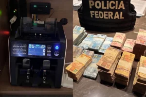 PF encontra máquina de contar dinheiro durante Operação Sem Desconto
