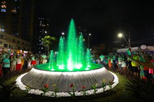 Parque 25 ganha novo chafariz e programação cultural