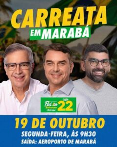 Flávio Bolsonaro leva campanha a Marabá e reúne aliados paraenses a seis dias da eleição